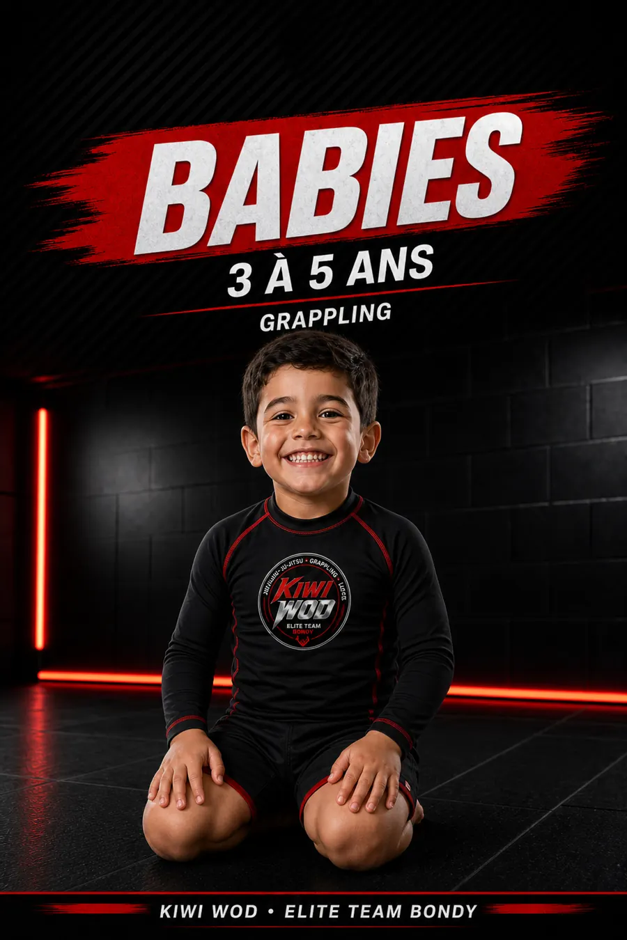 Cours grappling babies 3-5 ans à Bondy, Kiwi Wod
